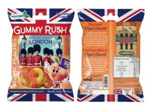 Gummy Rush Atomic Peaches – London Edition (135g x12)