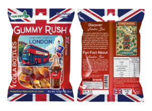 Gummy Rush – Cola Bottles London Edition (135g)