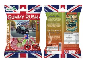 Gummy Rush – Fizzy Cherries London Edition (135g)