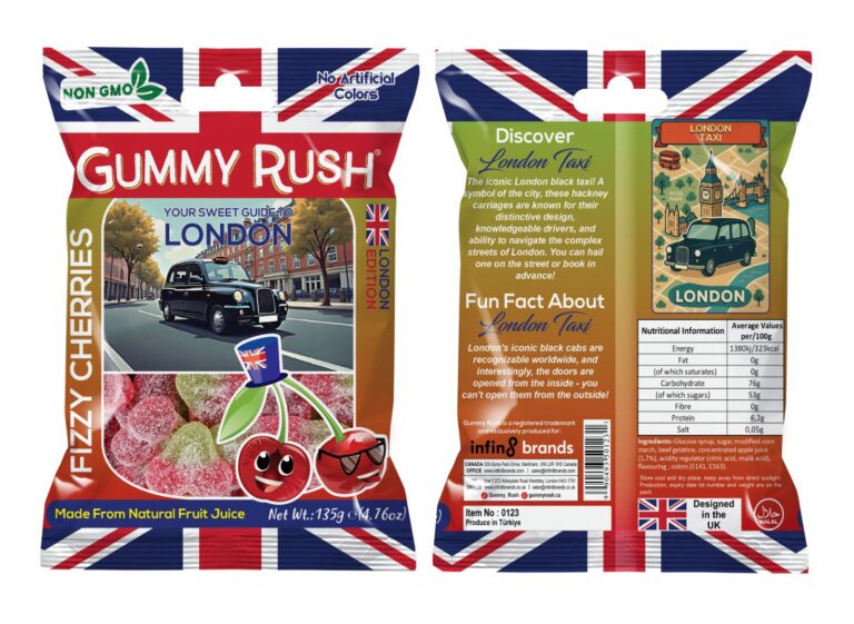 Gummy Rush – Fizzy Cherries London Edition (135g)