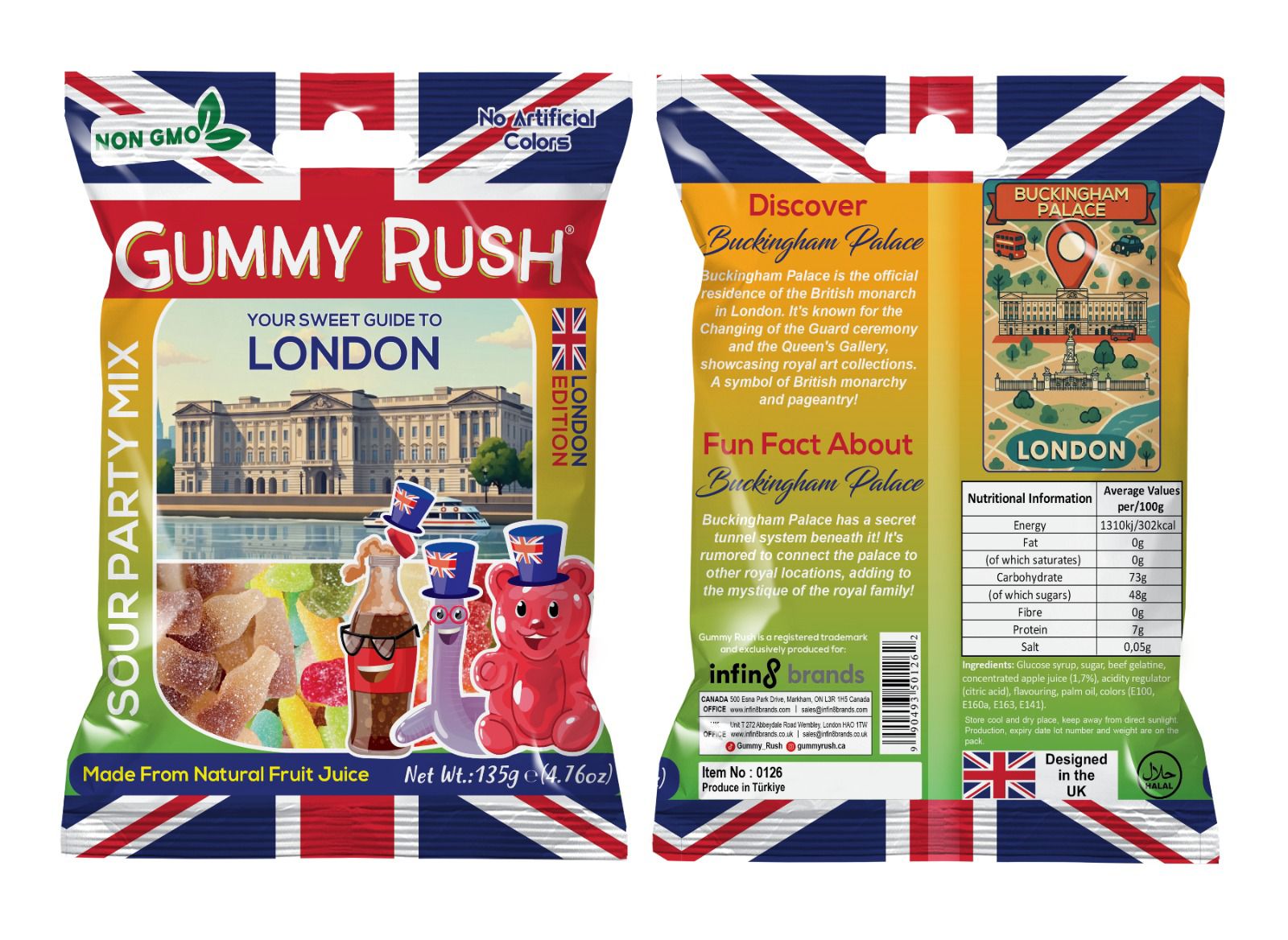 Gummy Rush – Sour Party Mix London Edition (135g)